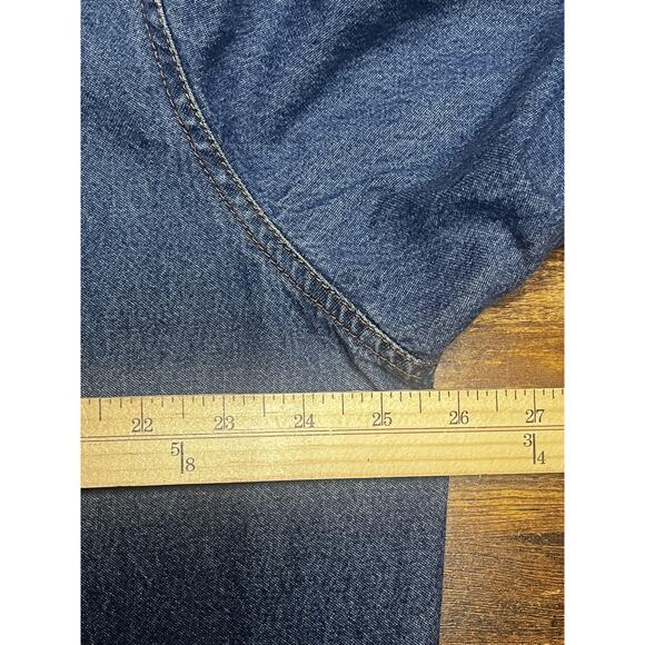 Blair Denim Jacket Womens 2XL Blue Cat Embroidered Pockets Casual Button Up - Picture 10 of 12